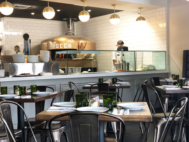 The wood-burning oven at Rocca in Baton Rouge, La.