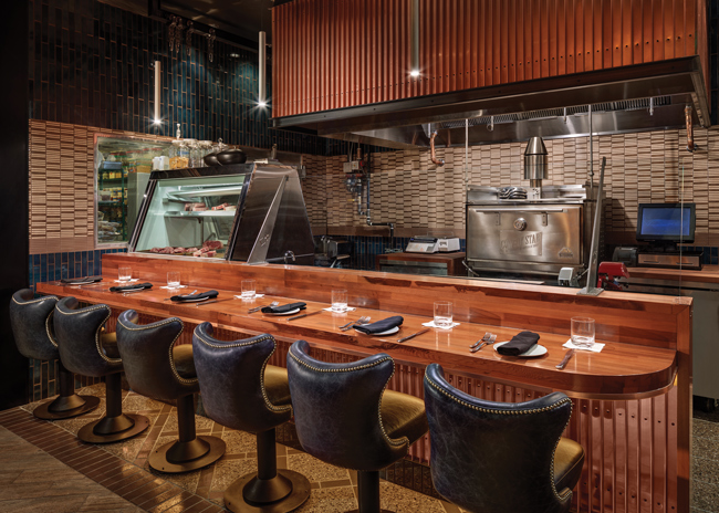 profile cowboy butcher shop counter