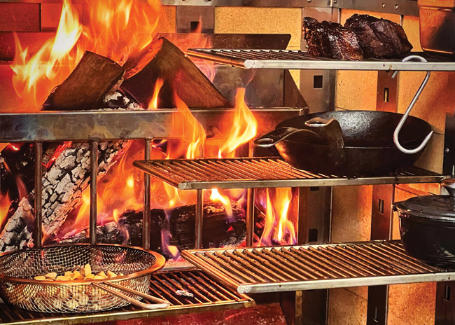 Building a cookline with a live fire element costs around 50% more, says Gillespie of Nadair. Image courtesy of Nadair