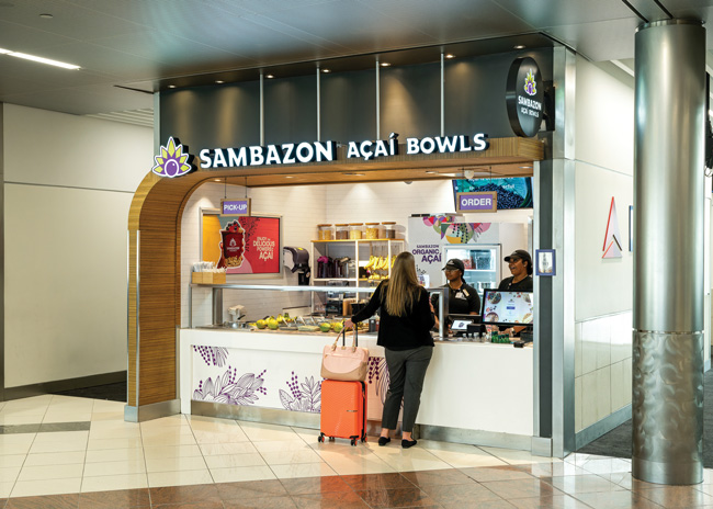 It’s important to allot sufficient storage space in floor plans for all of Sambazon’s  fresh ingredients. Image courtesy of Zach Rolen