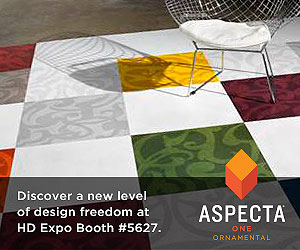 ASPECTA One Ornamental Flooring. Discover a new level of design freedom at HD Expo Booth number 5627.
