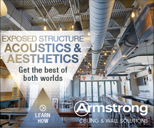 Armstrong Ceiling and Wall Solutions. Exposed structure acoustics and aesthetics. Get the best of both worlds. Learn how.