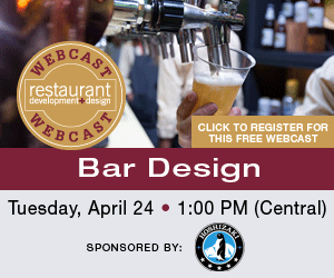 Bar Design Webcast. Tuesday, April 24, 1:00 PM Central. Click to register for this free webcast.