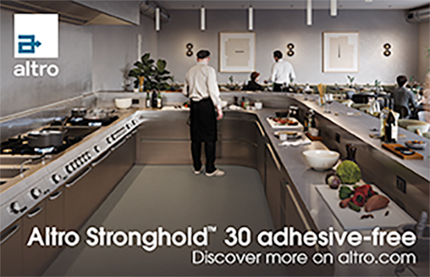 Altro Stronghold 30 adhesive-free flooring.