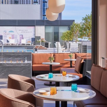 bossea lifted pool bar dining room pool view