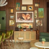 canopy wine lounge   art wall   tv  v    credit joan allen